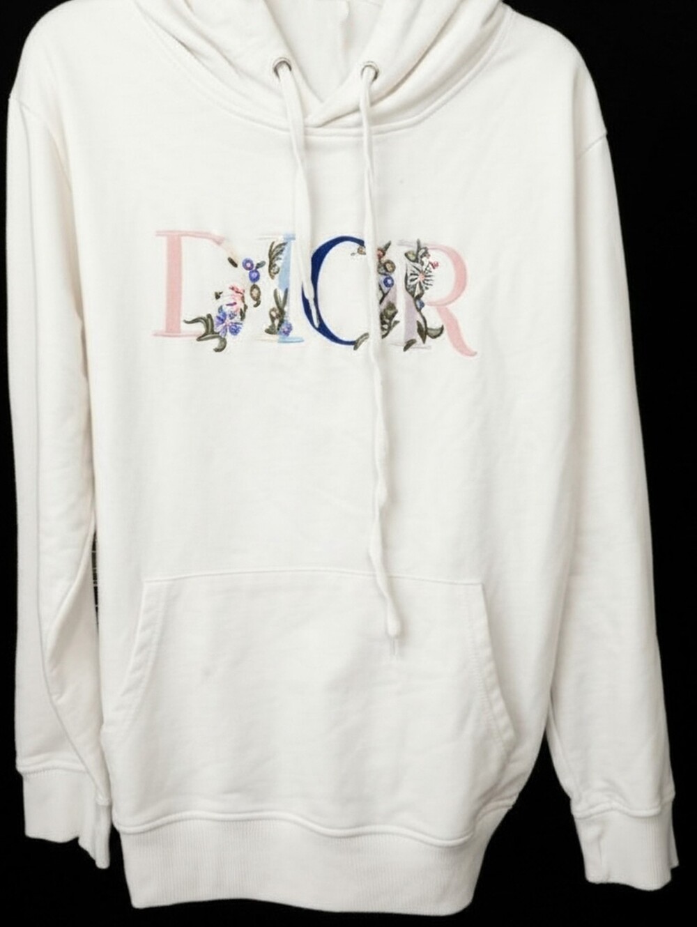 Dior Hoodie with Enbroidered Floral Logo